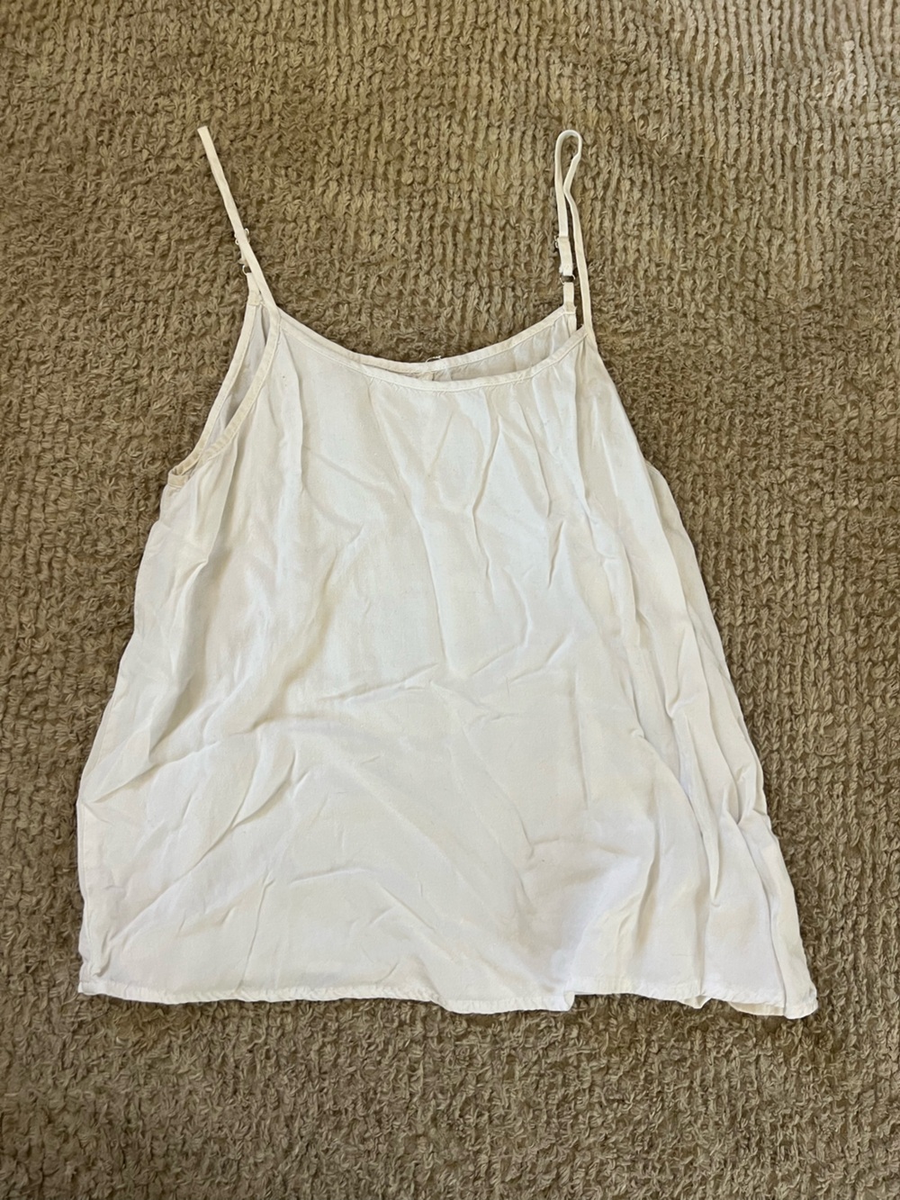 Basic White Spaghetti Strap Tank Top
